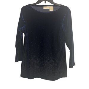 Christie‎ & Jill M Tall Velvet Cozy Whimsigoth Blouse Top Grunge